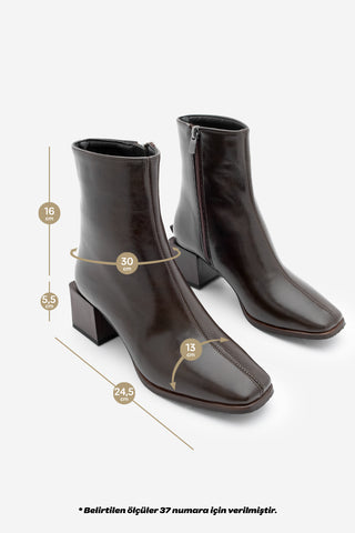 Kadın Topuklu Bot Bootie Noyes - Kahve