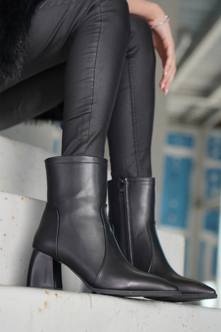 Kadın Topuklu Bot Rodis - Siyah