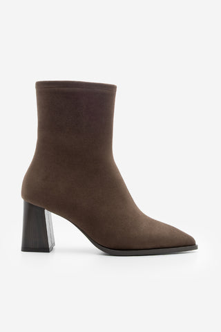 Kadın Topuklu Bot Simva - Kahve Süet
