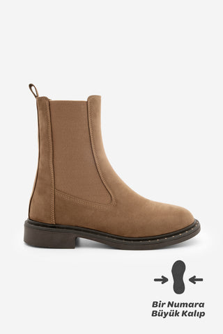 Kadın Troklu Günlük Bot Yuvin - Taba Süet