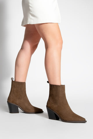 Kadın Western Bot Erbe - Kahve Süet