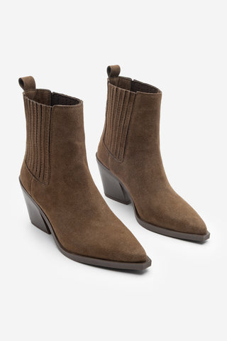 Kadın Western Bot Erbe - Kahve Süet