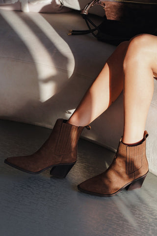 Kadın Western Bot Erbe - Kahve Süet