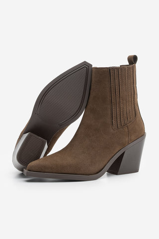 Kadın Western Bot Erbe - Kahve Süet