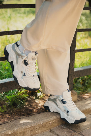 Kadın Sneaker Spor Ayakkabı Virez - Gümüş