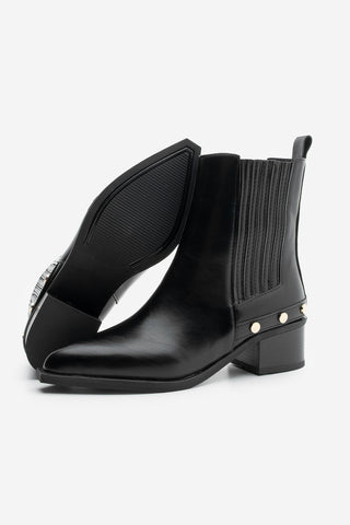 Kadın Sivri Burun Topuklu Bot Alura - Siyah