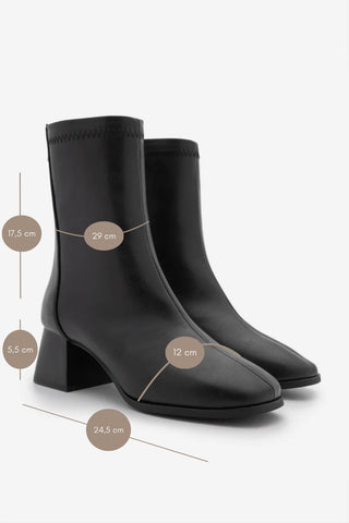 Kadın Topuklu Bot Nayis - Siyah