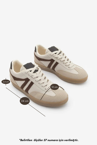 Kadın Sneaker Süet Spor Ayakkabı Norde - Bej