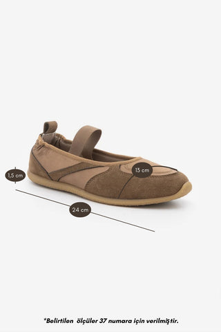 Kadın Sneaker Bantlı Günlük Spor Babet Sneaker Ronda - Tütün Kahve Süet