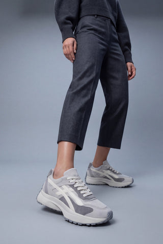 Kadın Sneaker Süet Sneaker Spor Ayakkabı Ribaga - Gri