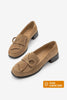 Kadın Hakiki Deri Loafer Günlük Ayakkabı Sanero - Camel Süet