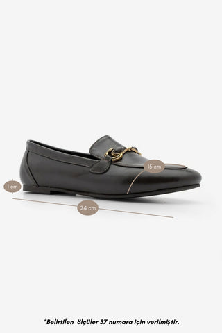 Kadın Loafer Tokalı Günlük Ayakkabı Tavelo - Kahve