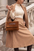 Kadın Clutch & Portföy El ve Omuz Çantası Sonira - Taba Süet