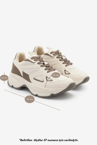 Kadın Sneaker  Spor Ayakkabı Vader - Ekru