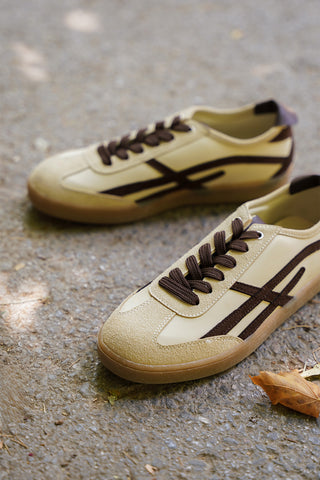 Kadın Sneaker Bağcıklı Spor Ayakkabı Alvena - Kahve