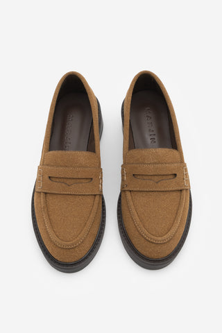 Kadın Loafer Günlük Ayakkabı Fonle - Taba Süet