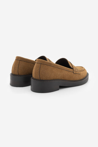 Kadın Loafer Günlük Ayakkabı Fonle - Taba Süet