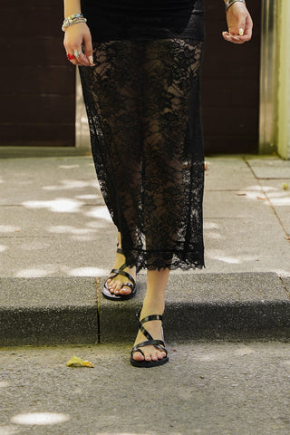 Kadın Hakiki Deri Günlük Sandalet Belova - Siyah