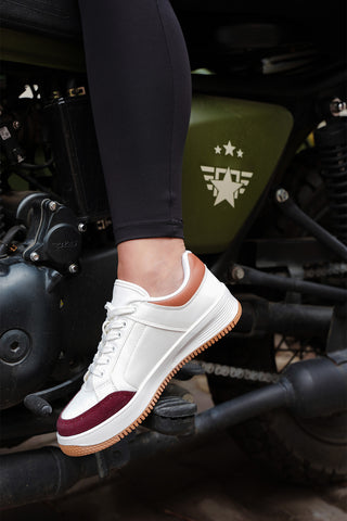 Kadın Sneaker Spor Ayakkabı Hinos - Bordo