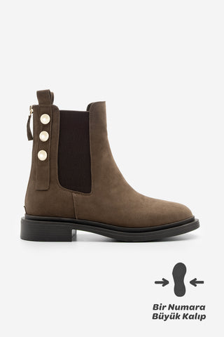 Kadın Günlük Bot Valone - Kahve Süet