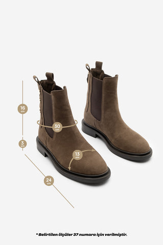 Kadın Günlük Bot Valone - Kahve Süet