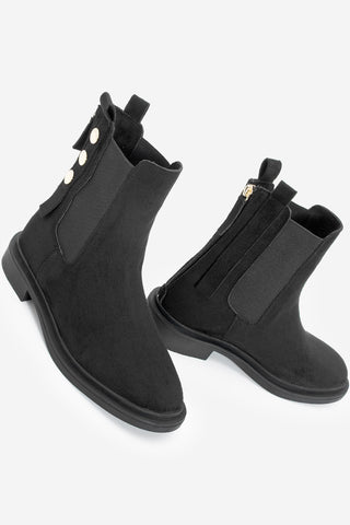 Kadın Günlük Bot Valone - Siyah Süet