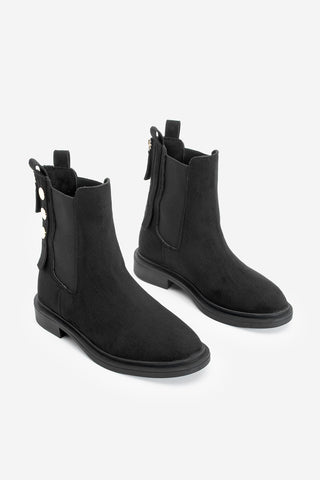 Kadın Günlük Bot Valone - Siyah Süet