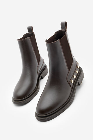 Kadın Zımbalı Günlük Bot Pamer - Kahve