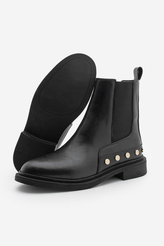 Kadın Zımbalı Günlük Bot Pamer - Siyah