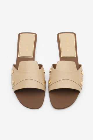 Kadın Zımbalı Günlük Terlik Vimase - Bej