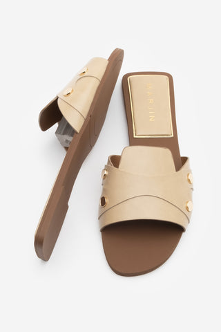 Kadın Zımbalı Günlük Terlik Vimase - Bej