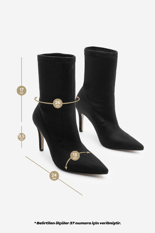 Kadın Streç Topuklu Bot Pesina - Siyah