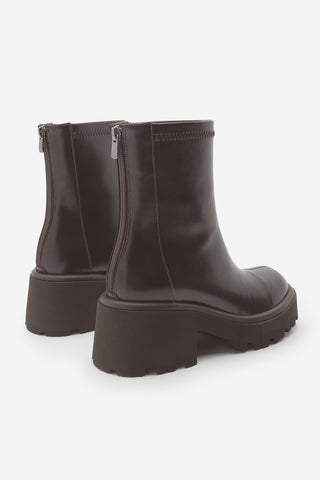 Kadın Kalın Topuklu Günlük  Bot Lofani - Kahve