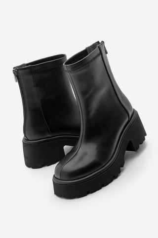 Kadın Kalın Topuklu Günlük  Bot Lofani - Siyah