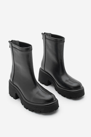 Kadın Kalın Topuklu Günlük  Bot Lofani - Siyah