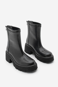 Kadın Kalın Topuklu Günlük  Bot Lofani - Siyah