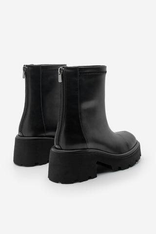 Kadın Kalın Topuklu Günlük  Bot Lofani - Siyah