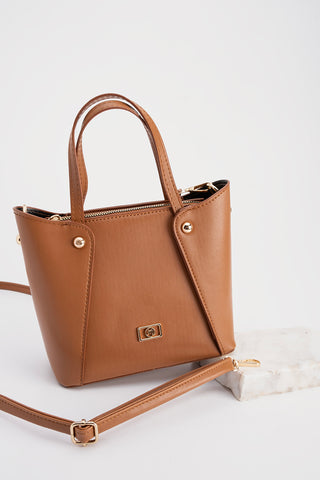 Kadın El Omuz Çantası Rapon - Taba