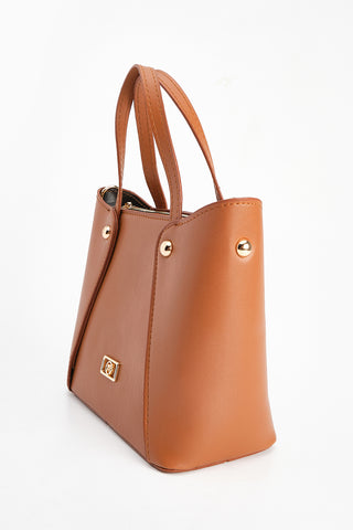 Kadın El Omuz Çantası Rapon - Taba