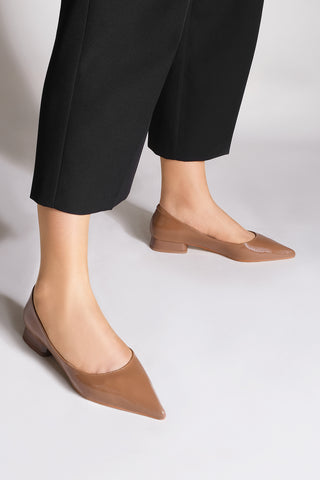 Kadın Babet&Günlük Ayakkabı Vendes - Vizon Rugan