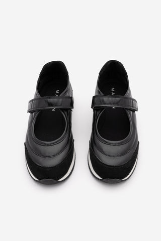 Kadın Bantlı Mary Jane Günlük Spor Babet Sneaker Leris - Siyah