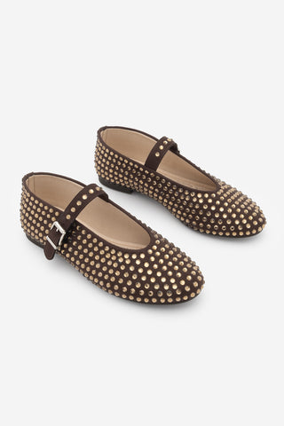 Kadın Taşlı Babet Tevila - Kahve