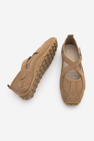 Kadın Mary Jane Günlük Spor Babet Sneaker Lorvin - Camel Süet