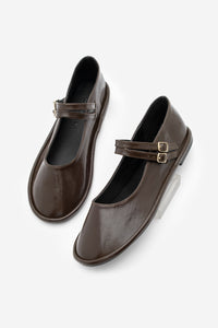 Kadın Çift Bantlı Babet Larzen - Kahve