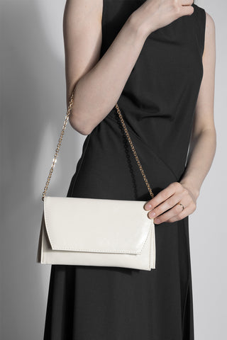 Kadın Gold Zincirli Abiye El Ve Omuz Çantası Noreva - Ekru