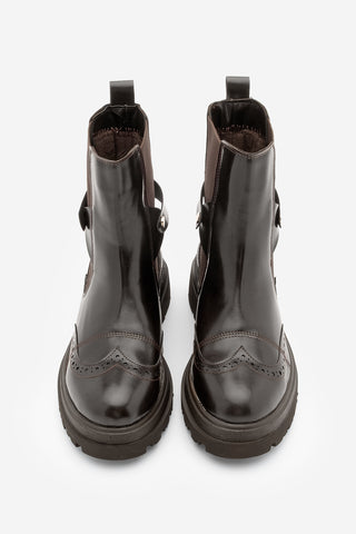 Kadın Lastikli Günlük Bot Sarfen - Kahve