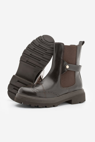 Kadın Lastikli Günlük Bot Sarfen - Kahve