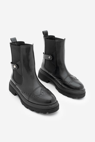 Kadın Lastikli Günlük Bot Sarfen - Siyah