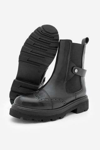 Kadın Lastikli Günlük Bot Sarfen - Siyah