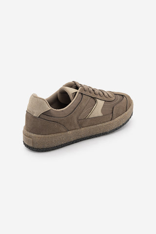 Kadın Sneaker Bağcıklı Spor Ayakkabı Mavel - Tütün Kahve Süet